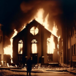 Reichskristallnacht: brennende Synagoge (1938)